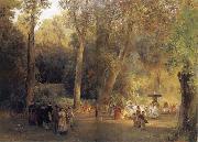 Oswald achenbach The park near the Roman oil painting artist